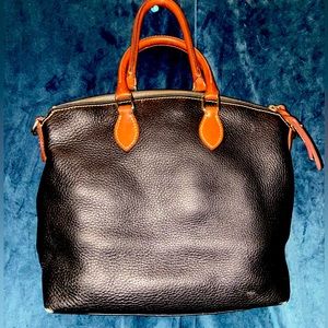 Dooney & Bourke dillen double pockets pebble leather satchel tote bag
